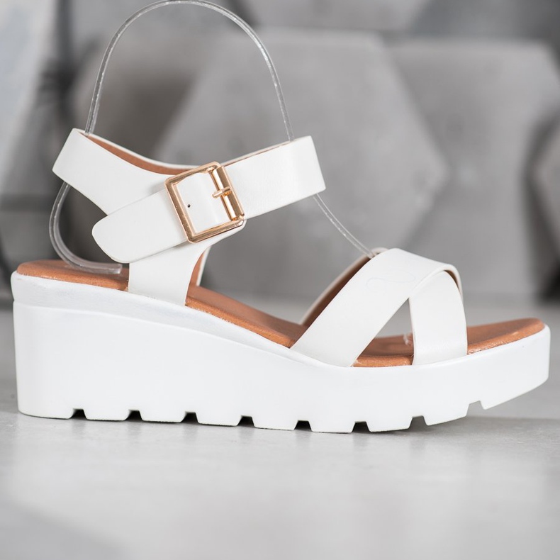 Weide Modne Sandały białe 2