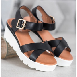 Weide Modne Sandały czarne 1