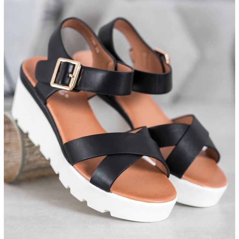 Weide Modne Sandały czarne 1