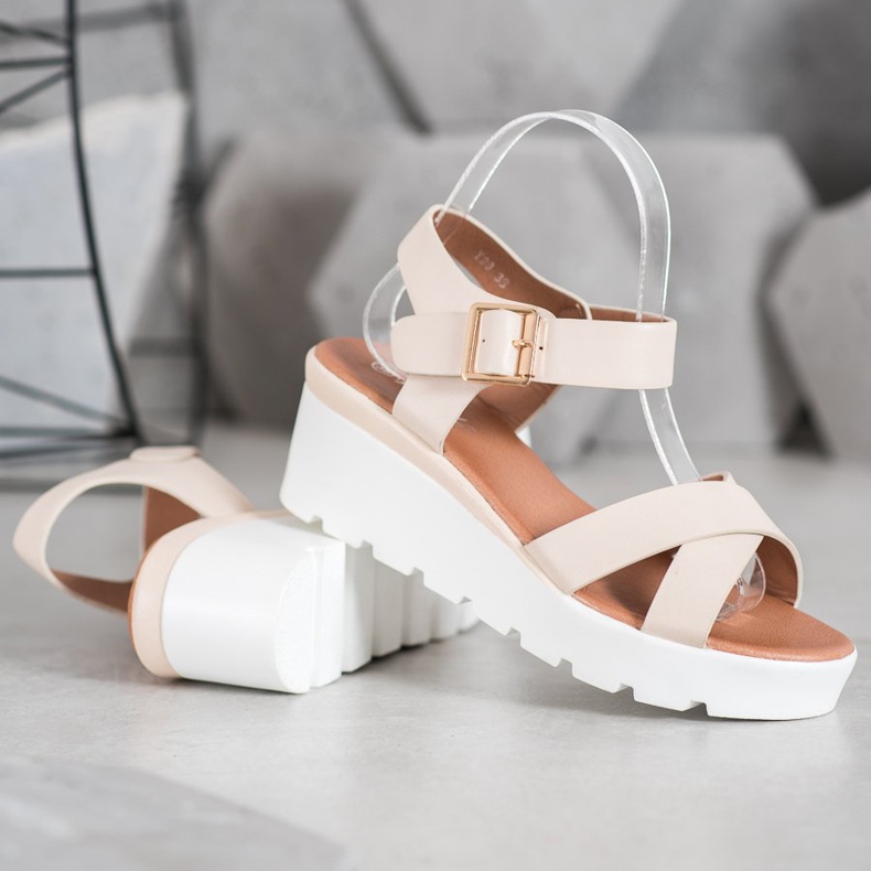 Weide Modne Sandały brązowe 1