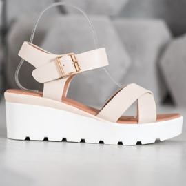 Weide Modne Sandały brązowe 2