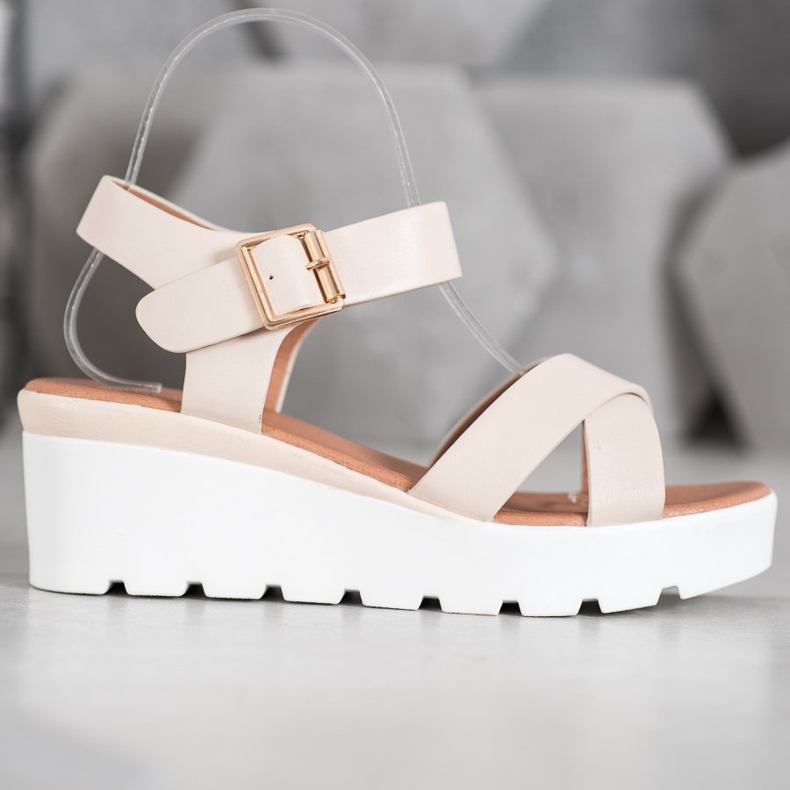 Weide Modne Sandały brązowe 2