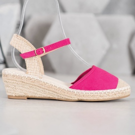 Best Shoes Różowe Sandały Espadryle 2