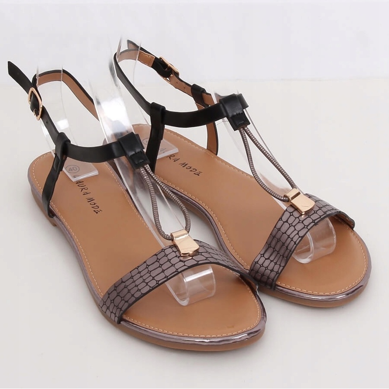 Sandałki damskie czarne WL014 Black 1