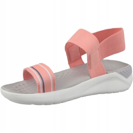 Sandały Crocs LiteRide Sandal W 205106-6KP pomarańczowe różowe 1