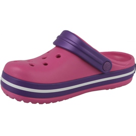 Klapki Crocs Crocband Clog Jr 204537-600 fioletowe różowe 1
