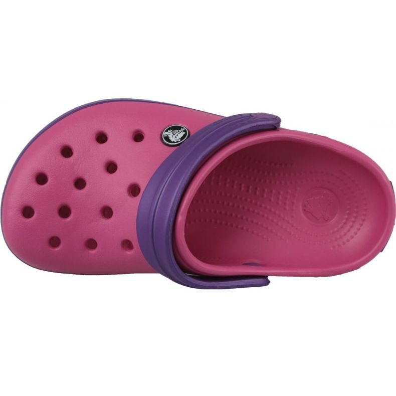 Klapki Crocs Crocband Clog Jr 204537-600 fioletowe różowe 2