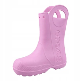 Kalosze Crocs Handle It Rain Boot Kids Jr 12803-6I2 różowe 1