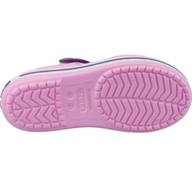 Sandały Crocs Crocband Sandal Kids 12856-6AI czarne różowe 3