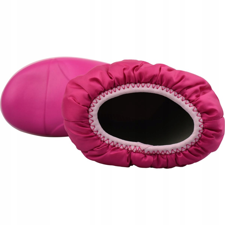 Buty Crocs Winter Puff Boot Jr 14613-6X0 czarne różowe 2