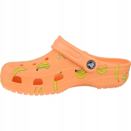Klapki Crocs Classic Vacay Vibes Clog W 206375-801 pomarańczowe 1