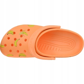 Klapki Crocs Classic Vacay Vibes Clog W 206375-801 pomarańczowe 2