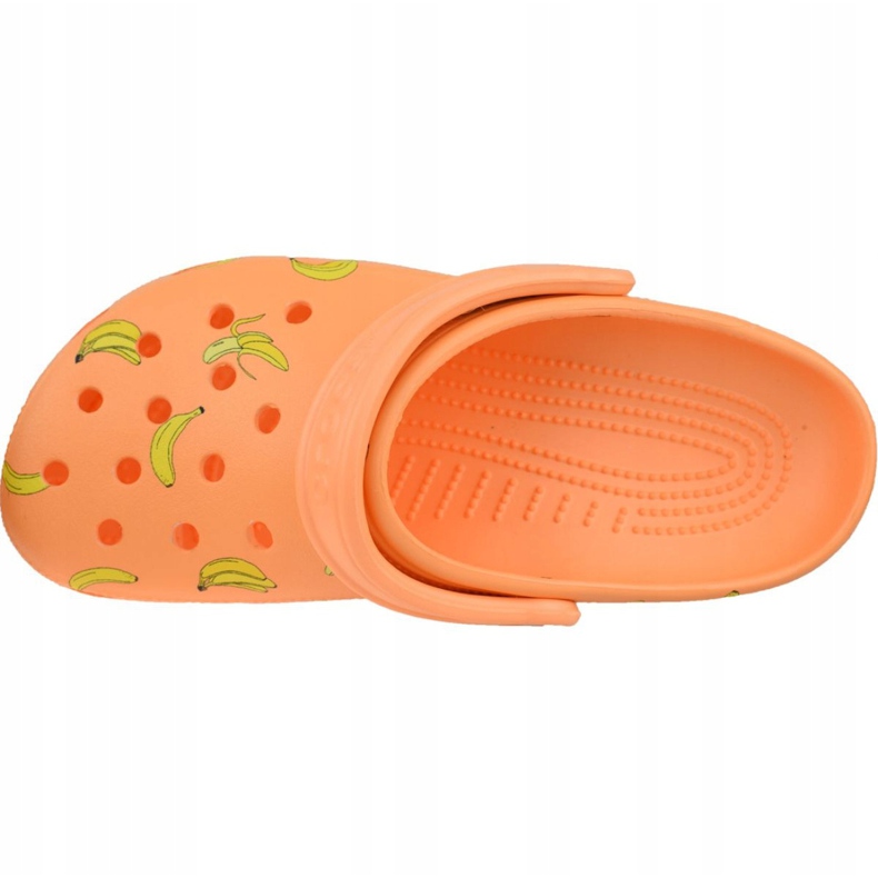 Klapki Crocs Classic Vacay Vibes Clog W 206375-801 pomarańczowe 2