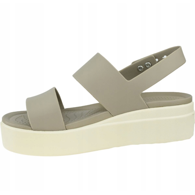 Sandały Crocs Brooklyn Low Wedge 206453-15W brązowe 1