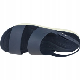 Sandały Crocs Brooklyn Low Wedge 206453-46K granatowe 2
