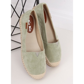 Espadryle klasyczne seledynowe 99-23A Green zielone 1