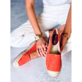 Espadryle klasyczne pomarańczowe 99-23A Orange 2