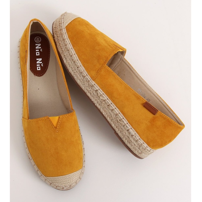 Espadryle klasyczne miodowe 99-23A Yellow żółte 1