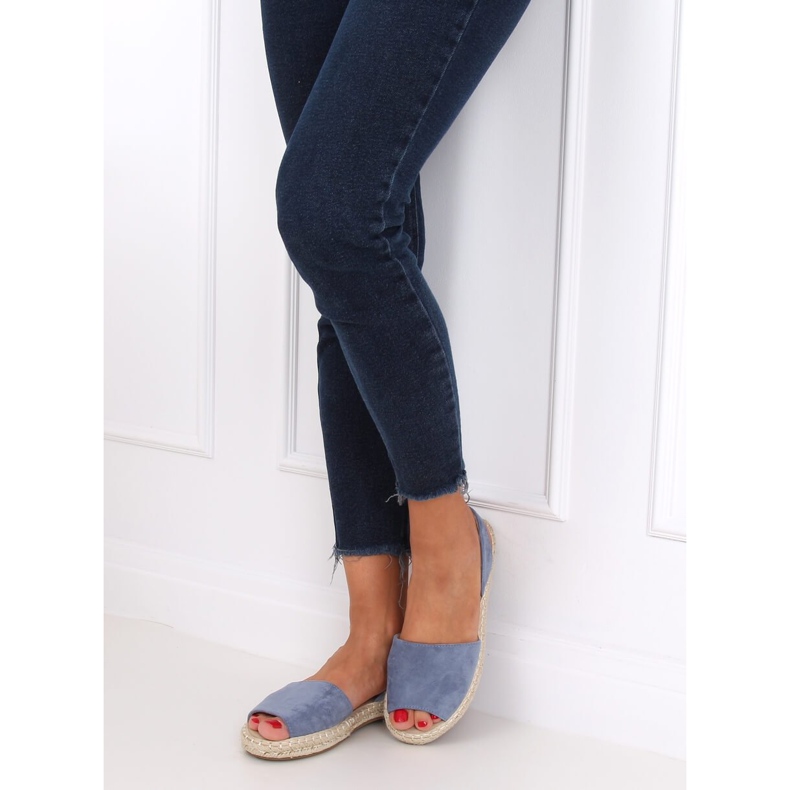 Espadryle odkryte niebieskie 99-26A Blue 2
