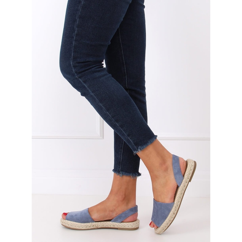Espadryle odkryte niebieskie 99-26A Blue 1