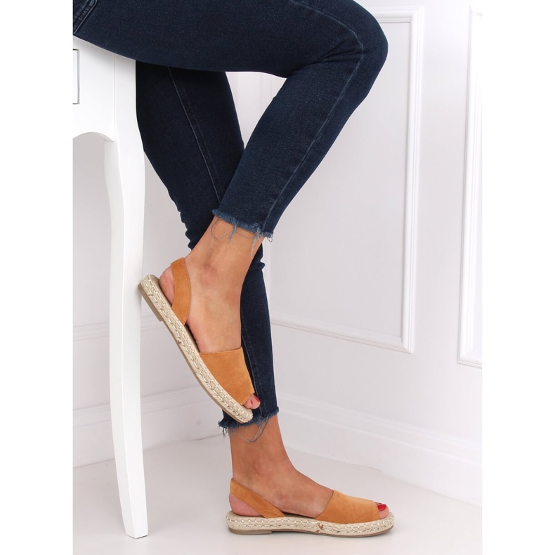 Espadryle odkryte camel 99-26A Camel brązowe 1