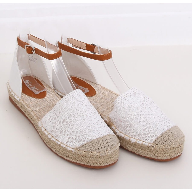 Espadryle wycięte białe 3035 White 1