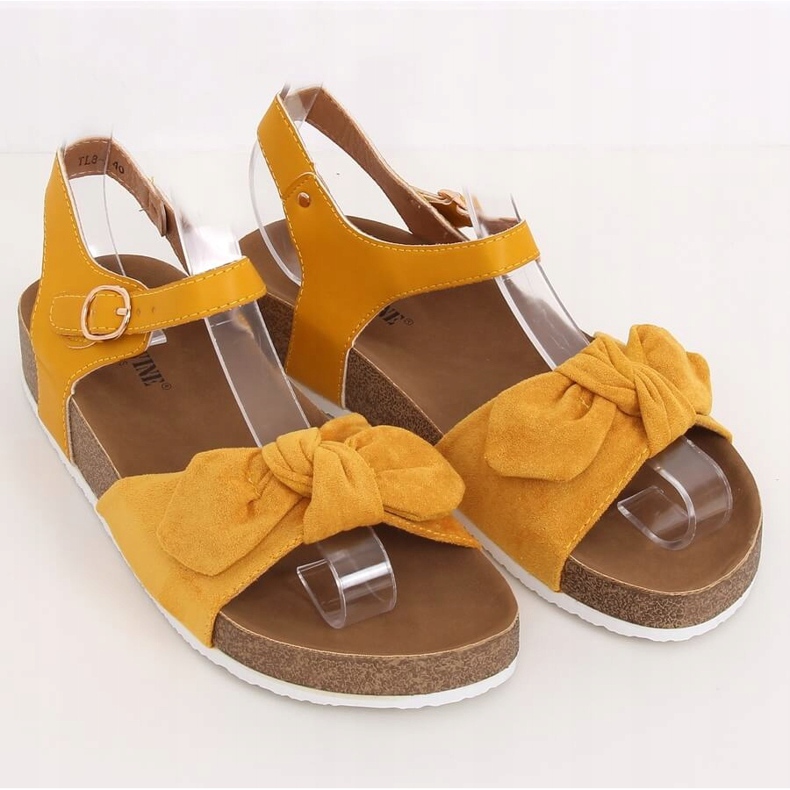 Sandałki damskie miodowe TL8-2 Yellow żółte 1