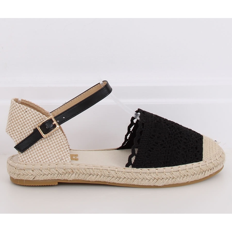 Espadryle koronkowe czarne L-1067 Black 2