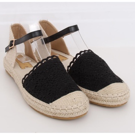 Espadryle koronkowe czarne L-1067 Black 1