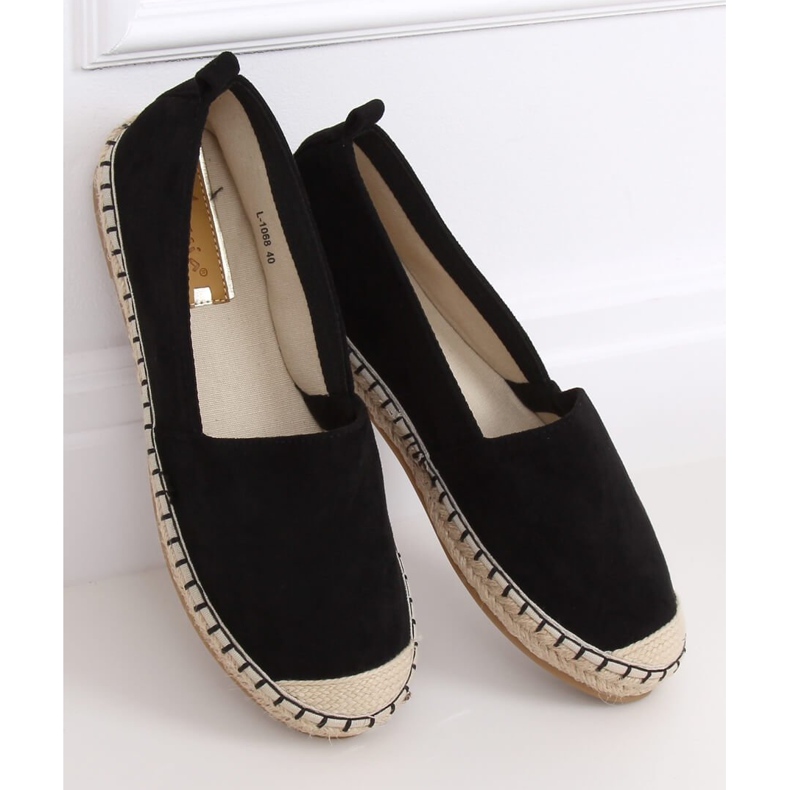 Espadryle damskie czarne L-1068 Black 1