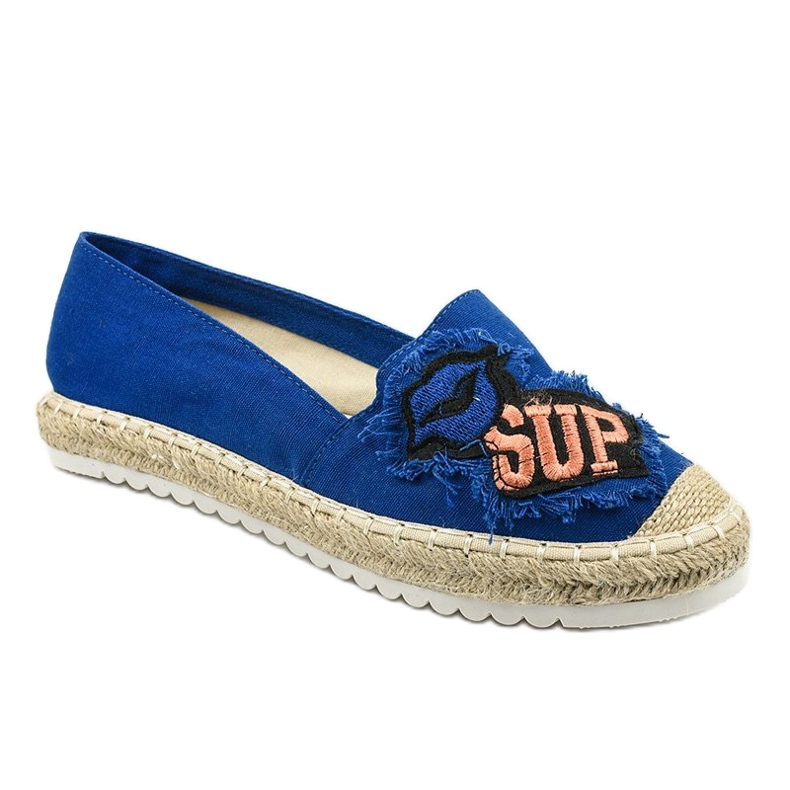 Granatowe espadryle L-1047 niebieskie 1