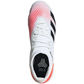 Buty halowe adidas Predator 20.3 In M EG0916 białe czerwone 1