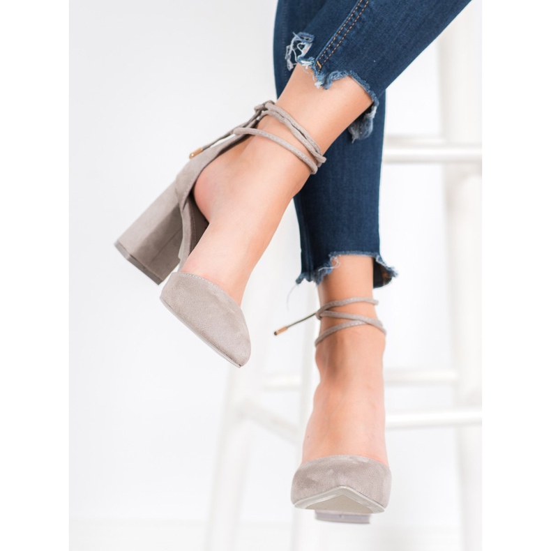 Seastar Wiązane Szare Czółenka 1