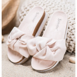 Seastar Casualowe Klapki Z Zamszu brązowe 1