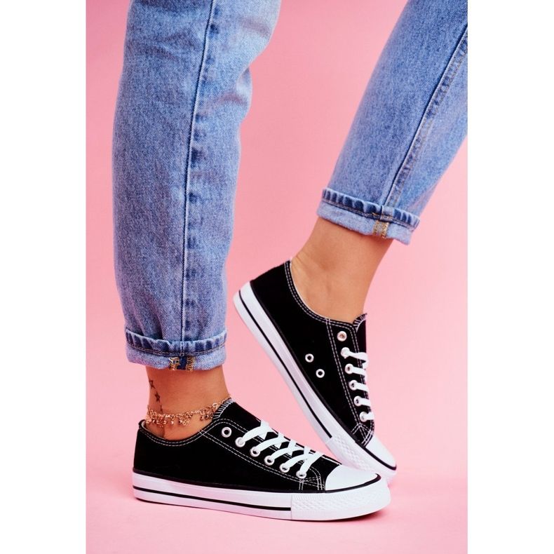 PS1 Trampki Czarne z Białą Podeszwą Omerta białe 1