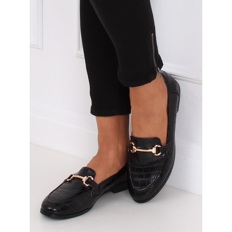 Mokasyny damskie czarne T356P Black 1