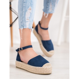 Seastar Granatowe Espadryle Na Platformie niebieskie 1