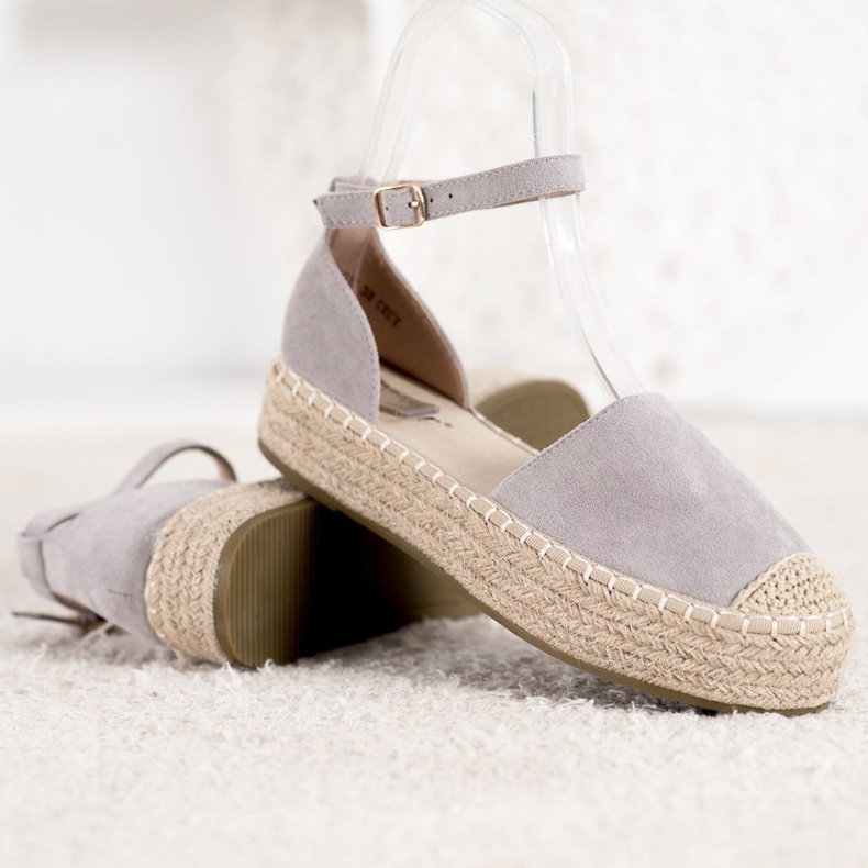 Seastar Szare Espadryle Na Platformie 1