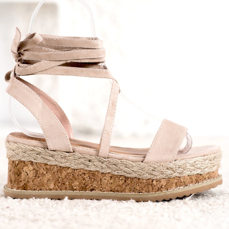 Seastar Wiązane Sandały Z Zamszu brązowe 2