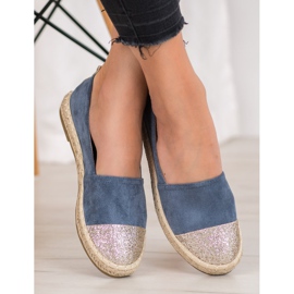 Seastar Espadryle Z Brokatem niebieskie 2