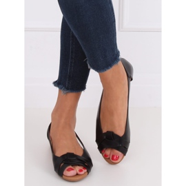 Baleriny wycięte czarne CC221P Black 1