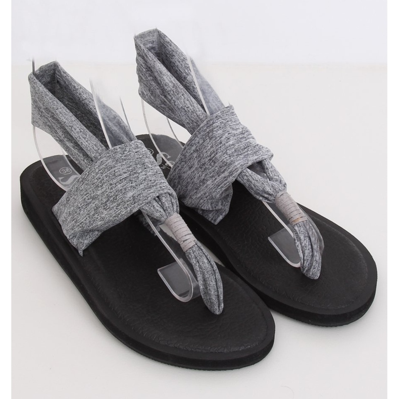 Sandałki japonki bawełniane szare DD81P Grey 1