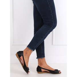 Baleriny odkryte czarne NH-23P Black 2