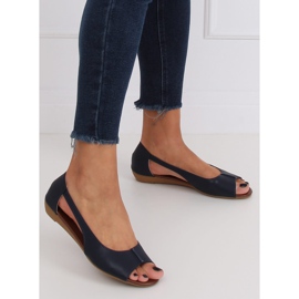 Baleriny odkryte granatowe NH-23P DK.BLUE 1