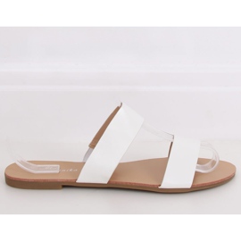 Klapki proste białe S060074 White 2