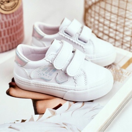 Apawwa Tenisówki Dziecięce na Rzepy Motylek Białe Dusmo 2