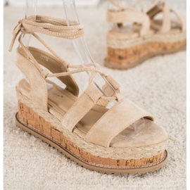 Seastar Wiązane Koturny Fashion brązowe 2