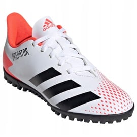 Buty piłkarskie adidas Predator 20.4 FxG Jr EG0933 białe wielokolorowe 3