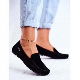 Vinceza Mokasyny Damskie Skóra Zamsz Czarne Papito 1