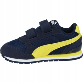 Buty Puma St Runner V 2 Infants Jr 367137-09 granatowe żółte 1